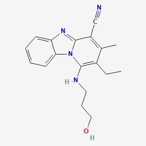 2-ethyl-1-[(3-hydroxypropyl)amino]-3-methylpyrido[1,2-a]benzimidazole-4-carbonitrile