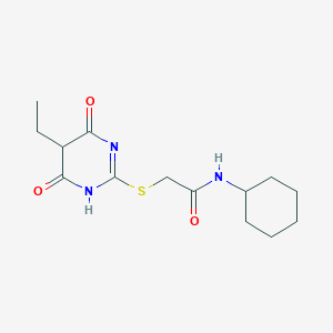 N-cyclohexyl-2-[(5-ethyl-4,6-dioxo-1,4,5,6-tetrahydropyrimidin-2-yl)sulfanyl]acetamide