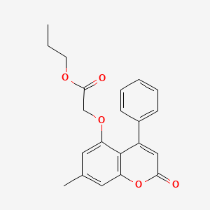 propyl 2-[(7-methyl-2-oxo-4-phenyl-2H-chromen-5-yl)oxy]acetate