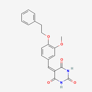 5-[3-methoxy-4-(2-phenylethoxy)benzylidene]-2,4,6(1H,3H,5H)-pyrimidinetrione