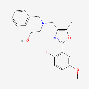 2-(benzyl{[2-(2-fluoro-5-methoxyphenyl)-5-methyl-1,3-oxazol-4-yl]methyl}amino)ethanol