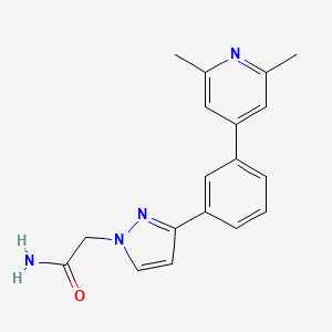 2-{3-[3-(2,6-dimethyl-4-pyridinyl)phenyl]-1H-pyrazol-1-yl}acetamide