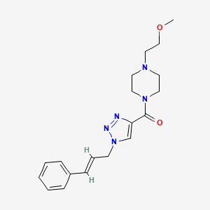 1-(2-methoxyethyl)-4-({1-[(2E)-3-phenyl-2-propen-1-yl]-1H-1,2,3-triazol-4-yl}carbonyl)piperazine