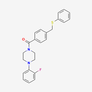 1-(2-fluorophenyl)-4-{4-[(phenylthio)methyl]benzoyl}piperazine