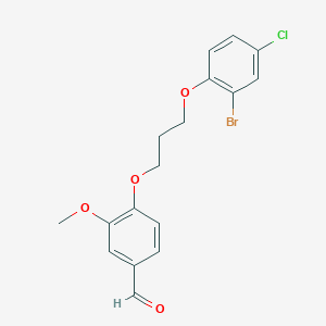 4-[3-(2-bromo-4-chlorophenoxy)propoxy]-3-methoxybenzaldehyde