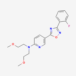 5-[3-(2-fluorophenyl)-1,2,4-oxadiazol-5-yl]-N,N-bis(2-methoxyethyl)-2-pyridinamine