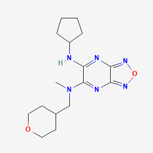 N'-cyclopentyl-N-methyl-N-(tetrahydro-2H-pyran-4-ylmethyl)[1,2,5]oxadiazolo[3,4-b]pyrazine-5,6-diamine