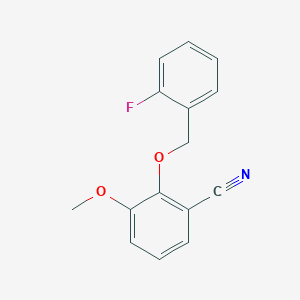 2-[(2-fluorobenzyl)oxy]-3-methoxybenzonitrile