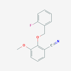 molecular formula C15H12FNO2 B5191649 2-[(2-Fluorophenyl)methoxy]-3-methoxybenzonitrile 