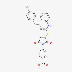 4-(3-{[{[2-(4-methoxyphenyl)ethyl]amino}(phenylimino)methyl]thio}-2,5-dioxo-1-pyrrolidinyl)benzoic acid