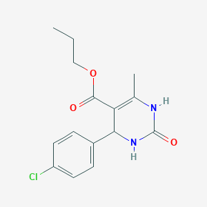 molecular formula C15H17ClN2O3 B5191664 propyl 4-(4-chlorophenyl)-6-methyl-2-oxo-1,2,3,4-tetrahydro-5-pyrimidinecarboxylate CAS No. 5610-81-1