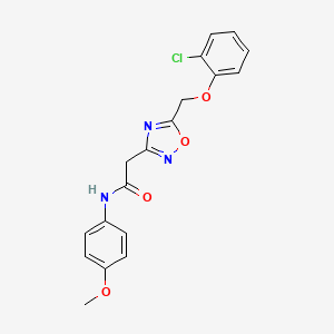 2-{5-[(2-chlorophenoxy)methyl]-1,2,4-oxadiazol-3-yl}-N-(4-methoxyphenyl)acetamide