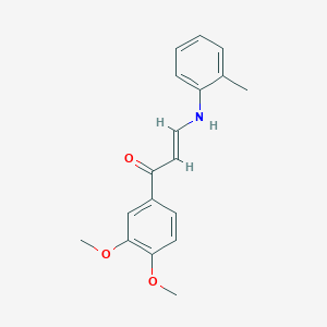 1-(3,4-dimethoxyphenyl)-3-[(2-methylphenyl)amino]-2-propen-1-one