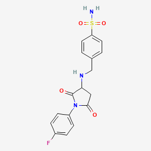 4-({[1-(4-fluorophenyl)-2,5-dioxo-3-pyrrolidinyl]amino}methyl)benzenesulfonamide