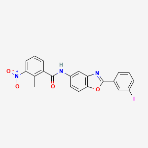 N-[2-(3-iodophenyl)-1,3-benzoxazol-5-yl]-2-methyl-3-nitrobenzamide