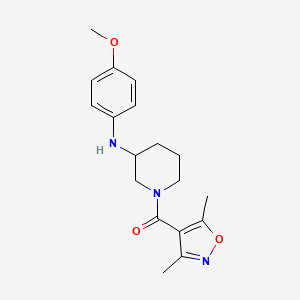 (3,5-Dimethyl-1,2-oxazol-4-yl)-[3-(4-methoxyanilino)piperidin-1-yl]methanone