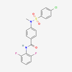 4-[[(4-chlorophenyl)sulfonyl](methyl)amino]-N-(2,6-difluorophenyl)benzamide