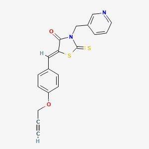 5-[4-(2-propyn-1-yloxy)benzylidene]-3-(3-pyridinylmethyl)-2-thioxo-1,3-thiazolidin-4-one