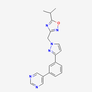 5-(3-{1-[(5-isopropyl-1,2,4-oxadiazol-3-yl)methyl]-1H-pyrazol-3-yl}phenyl)pyrimidine