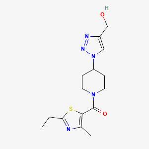 (1-{1-[(2-ethyl-4-methyl-1,3-thiazol-5-yl)carbonyl]-4-piperidinyl}-1H-1,2,3-triazol-4-yl)methanol