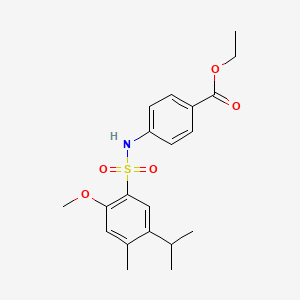 Ethyl 4-[2-methoxy-4-methyl-5-(propan-2-yl)benzenesulfonamido]benzoate