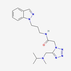 molecular formula C18H26N8O B5192082 N-[3-(1H-indazol-1-yl)propyl]-2-(5-{[isopropyl(methyl)amino]methyl}-1H-tetrazol-1-yl)acetamide 