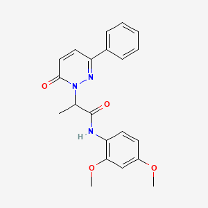 N-(2,4-dimethoxyphenyl)-2-(6-oxo-3-phenylpyridazin-1(6H)-yl)propanamide