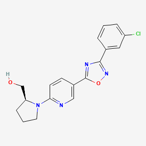 ((2S)-1-{5-[3-(3-chlorophenyl)-1,2,4-oxadiazol-5-yl]-2-pyridinyl}-2-pyrrolidinyl)methanol