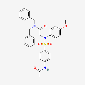 molecular formula C31H31N3O5S B5192138 N~2~-{[4-(acetylamino)phenyl]sulfonyl}-N~1~,N~1~-dibenzyl-N~2~-(4-methoxyphenyl)glycinamide 