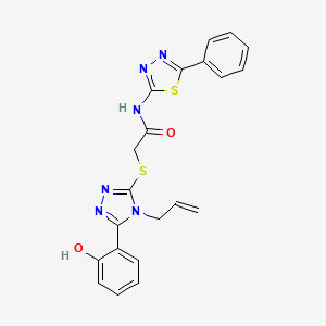 2-{[4-allyl-5-(2-hydroxyphenyl)-4H-1,2,4-triazol-3-yl]thio}-N-(5-phenyl-1,3,4-thiadiazol-2-yl)acetamide