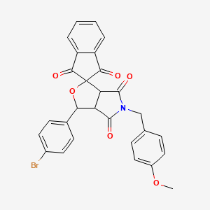 3-(4-bromophenyl)-5-(4-methoxybenzyl)-3a,6a-dihydrospiro[furo[3,4-c]pyrrole-1,2'-indene]-1',3',4,6(3H,5H)-tetrone