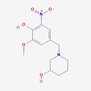 1-(4-hydroxy-3-methoxy-5-nitrobenzyl)-3-piperidinol