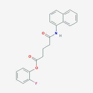 molecular formula C21H18FNO3 B5192172 2-fluorophenyl 5-(1-naphthylamino)-5-oxopentanoate CAS No. 5768-71-8