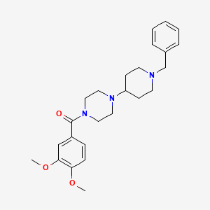 molecular formula C25H33N3O3 B5192180 1-(1-benzyl-4-piperidinyl)-4-(3,4-dimethoxybenzoyl)piperazine 