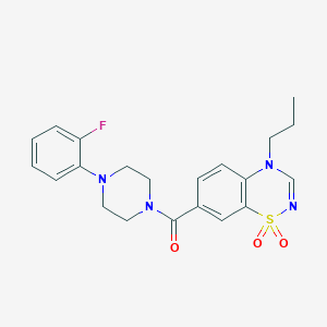 7-{[4-(2-fluorophenyl)-1-piperazinyl]carbonyl}-4-propyl-4H-1,2,4-benzothiadiazine 1,1-dioxide