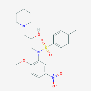 N-[2-hydroxy-3-(1-piperidinyl)propyl]-N-(2-methoxy-5-nitrophenyl)-4-methylbenzenesulfonamide