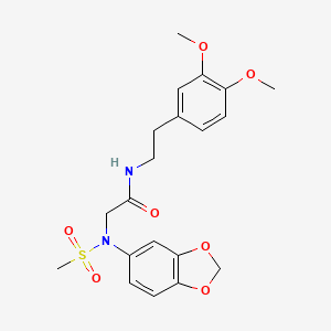 N~2~-1,3-benzodioxol-5-yl-N~1~-[2-(3,4-dimethoxyphenyl)ethyl]-N~2~-(methylsulfonyl)glycinamide