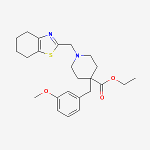 ethyl 4-(3-methoxybenzyl)-1-(4,5,6,7-tetrahydro-1,3-benzothiazol-2-ylmethyl)-4-piperidinecarboxylate