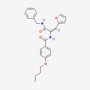 N-[1-[(benzylamino)carbonyl]-2-(2-furyl)vinyl]-4-butoxybenzamide