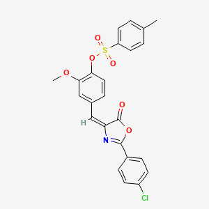 4-{[2-(4-chlorophenyl)-5-oxo-1,3-oxazol-4(5H)-ylidene]methyl}-2-methoxyphenyl 4-methylbenzenesulfonate