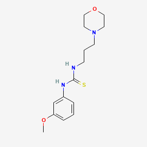 molecular formula C15H23N3O2S B5192307 N-(3-methoxyphenyl)-N'-[3-(4-morpholinyl)propyl]thiourea 