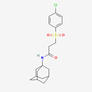 molecular formula C19H24ClNO3S B5192345 N-1-adamantyl-3-[(4-chlorophenyl)sulfonyl]propanamide 