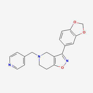 molecular formula C19H17N3O3 B5192405 3-(1,3-benzodioxol-5-yl)-5-(4-pyridinylmethyl)-4,5,6,7-tetrahydroisoxazolo[4,5-c]pyridine 