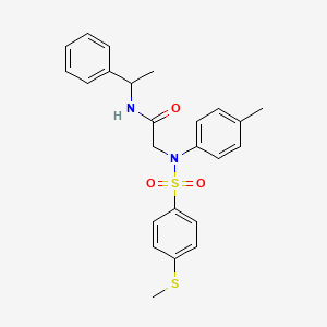 2-[N-(4-METHYLPHENYL)4-(METHYLSULFANYL)BENZENESULFONAMIDO]-N-(1-PHENYLETHYL)ACETAMIDE