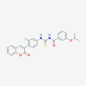 molecular formula C27H24N2O4S B5192415 3-isopropoxy-N-({[3-methyl-4-(2-oxo-2H-chromen-3-yl)phenyl]amino}carbonothioyl)benzamide 