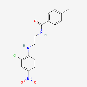 molecular formula C16H16ClN3O3 B5192469 N-{2-[(2-chloro-4-nitrophenyl)amino]ethyl}-4-methylbenzamide 