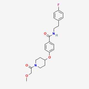 N-[2-(4-fluorophenyl)ethyl]-4-{[1-(methoxyacetyl)-4-piperidinyl]oxy}benzamide