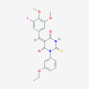 1-(3-ethoxyphenyl)-5-(3-iodo-4,5-dimethoxybenzylidene)-2-thioxodihydro-4,6(1H,5H)-pyrimidinedione