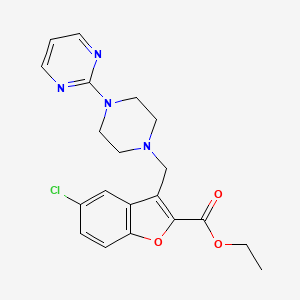 ethyl 5-chloro-3-{[4-(2-pyrimidinyl)-1-piperazinyl]methyl}-1-benzofuran-2-carboxylate