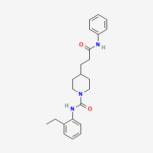 molecular formula C23H29N3O2 B5192544 4-(3-anilino-3-oxopropyl)-N-(2-ethylphenyl)-1-piperidinecarboxamide 